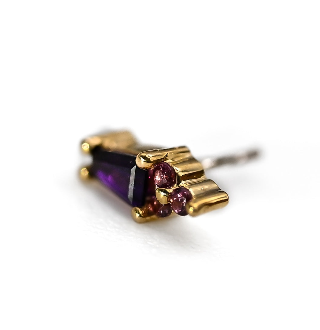 BVLA MIRRAN- 14k Yellow Gold- RHODOLITE / AMETHYST