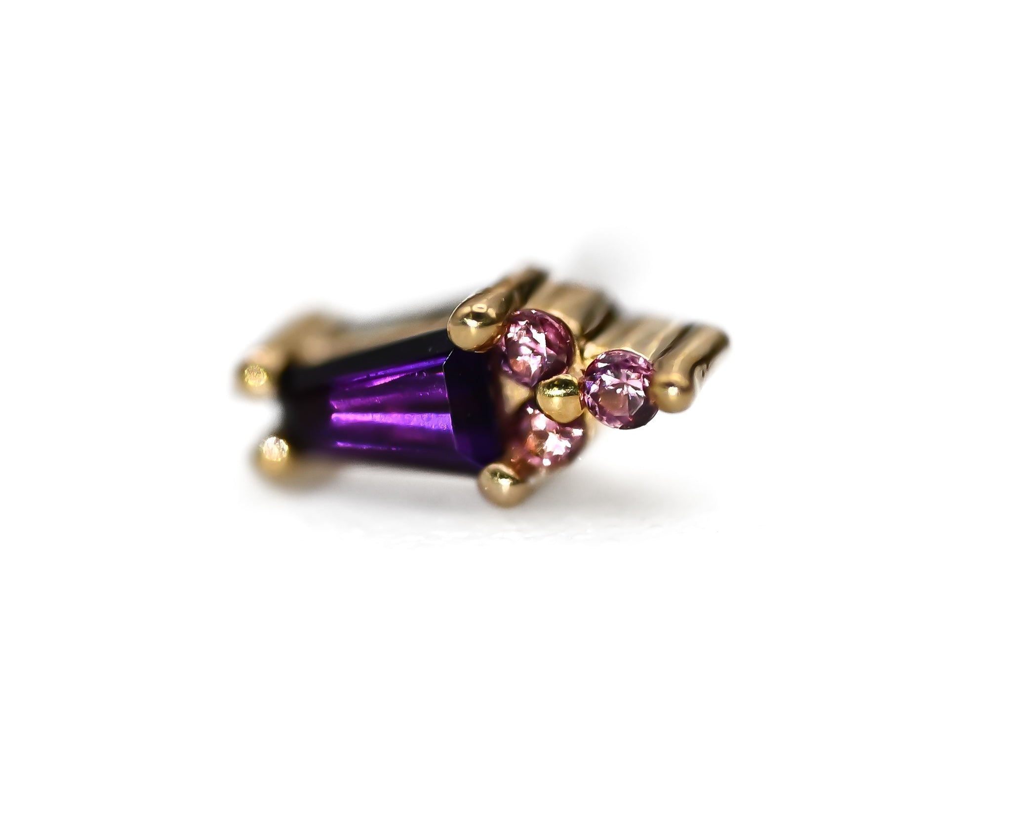 BVLA MIRRAN- 14k Yellow Gold- RHODOLITE / AMETHYST