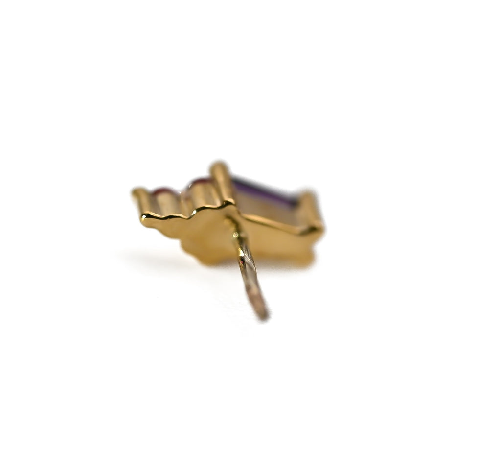 BVLA MIRRAN- 14k Yellow Gold- RHODOLITE / AMETHYST