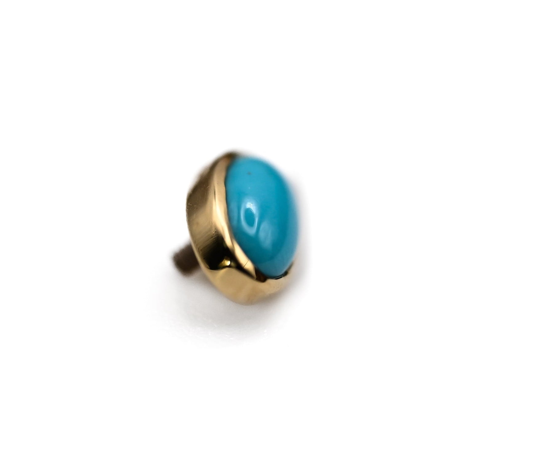 BVLA BEZEL OVAL- 14k Yellow Gold- TURQUOISE (16g)