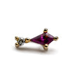 BVLA KISS AND TELL KITE- 14k Yellow Gold- RHODOLITE / DIAMOND