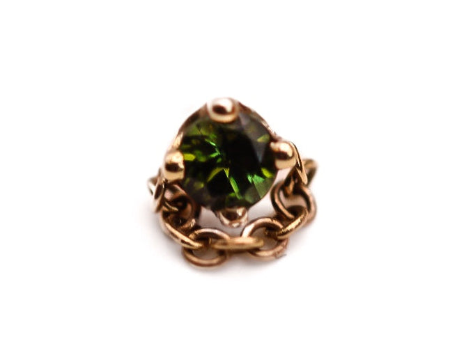 BVLA RIANNA PRONG -14k Yellow Gold- GREEN TOURMALINE