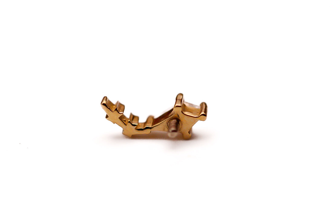 BVLA HANG ON! KITE- 14k Yellow Gold- White CZ