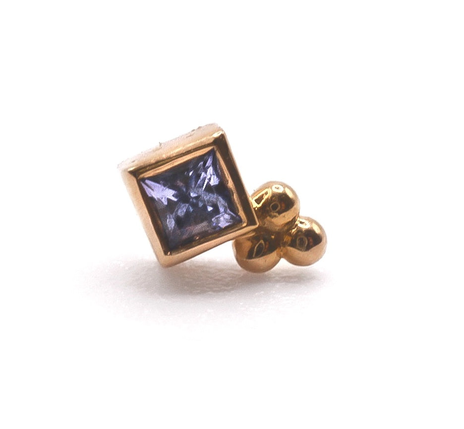 BVLA THEA- 14k Yellow Gold- TANZANITE Princess