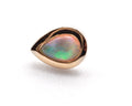 BVLA PEAR- 14k Yellow Gold- WHITE OPAL AAA
