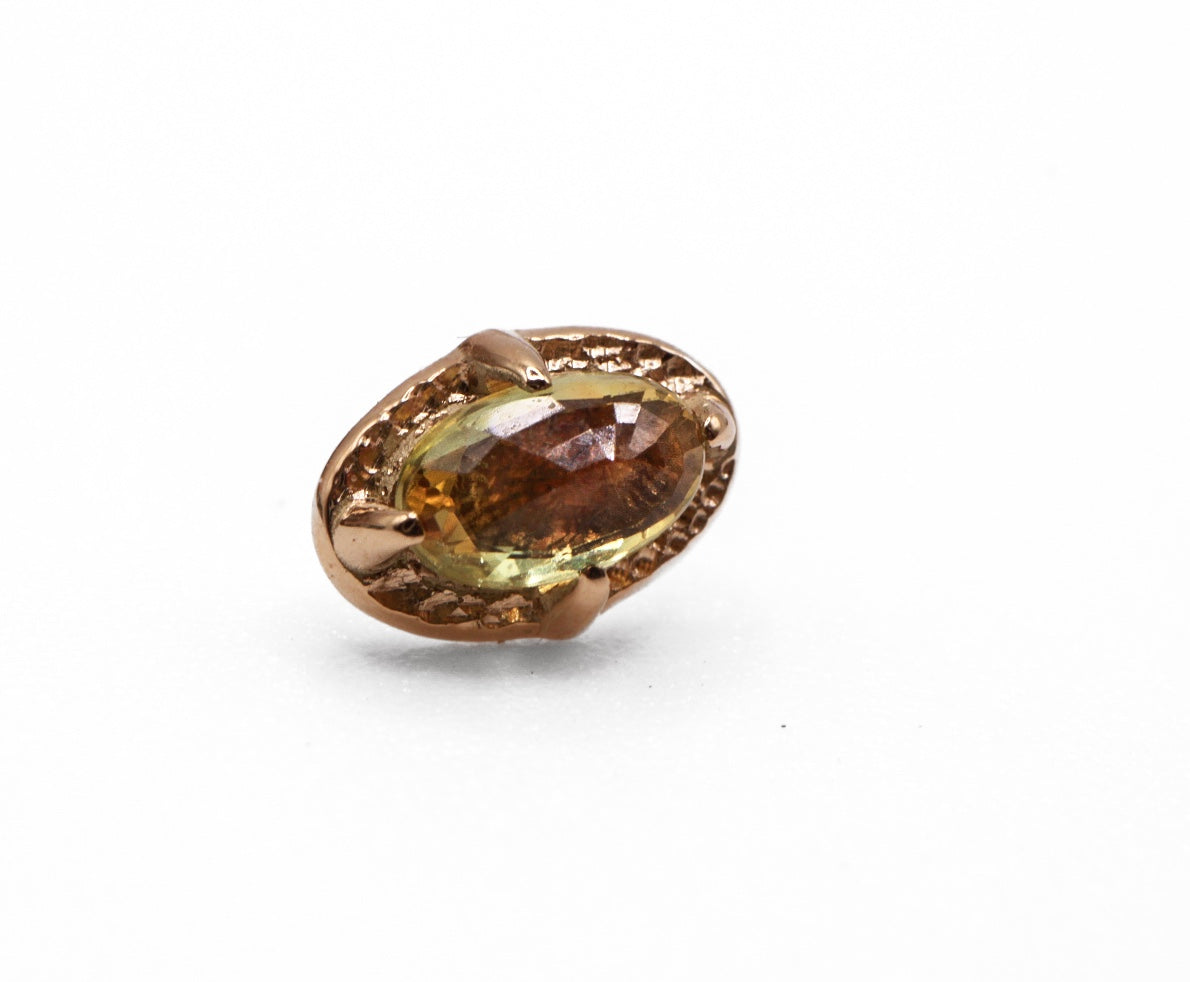 KIWI OVAL- 15k Yellow Gold- SAPPHIRE