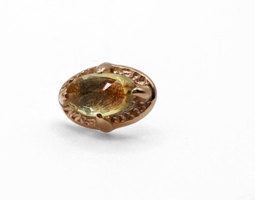 KIWI OVAL- 15k Yellow Gold- SAPPHIRE