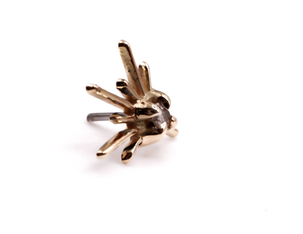 KIWI SUN RAYS- 15k Yellow Gold- DIAMOND