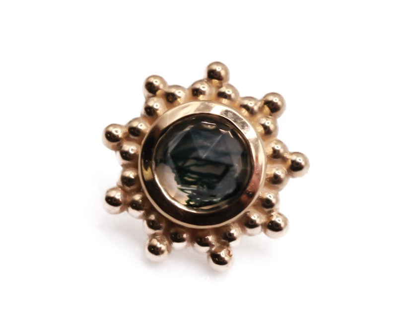 BVLA THURSDAY 6mm- 14k Yellow Gold- faceted SMOKY QUARTZ (16g)