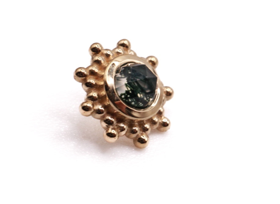 BVLA THURSDAY 6mm- 14k Yellow Gold- faceted SMOKY QUARTZ (16g)