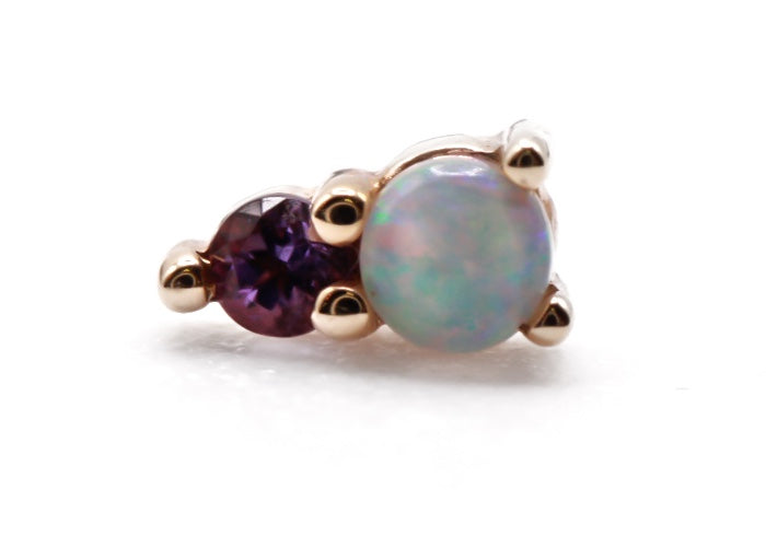 BVLA JEANIE 2- 14k Yellow Gold- WHITE OPAL / AMETHYST