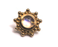 BVLA THURSDAY 6mm- 14k Yellow Gold- RAINBOW MOONSTONE (16g)