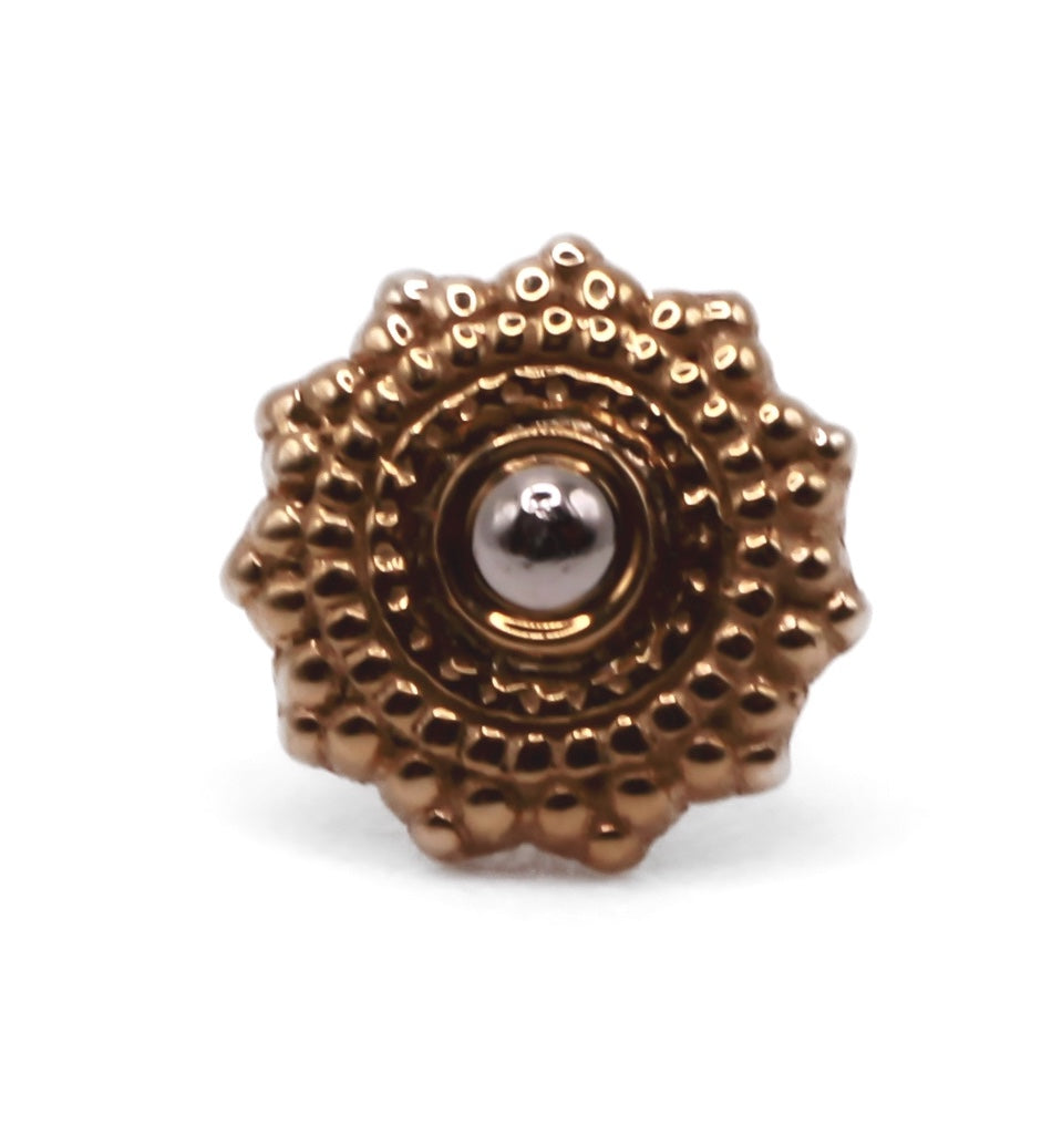 BVLA AFGHAN 6mm- 14k Yellow Gold Round- PLATINUM BEAD