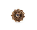 BVLA AFGHAN 6mm- 14k Yellow Gold Round- WHITE DIAMOND