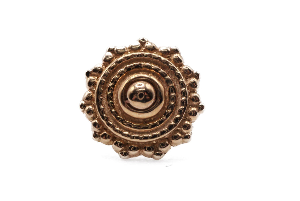 BVLA 14k Yellow Gold Round Afghan - 6mm - GOLD BEAD