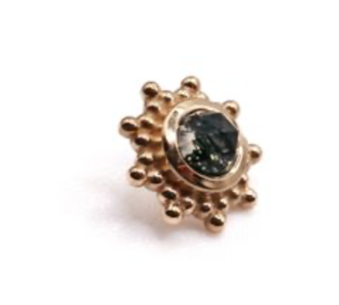 BVLA THURSDAY 6mm-14k Yellow Gold- SMOKY QUARTZ (16g)