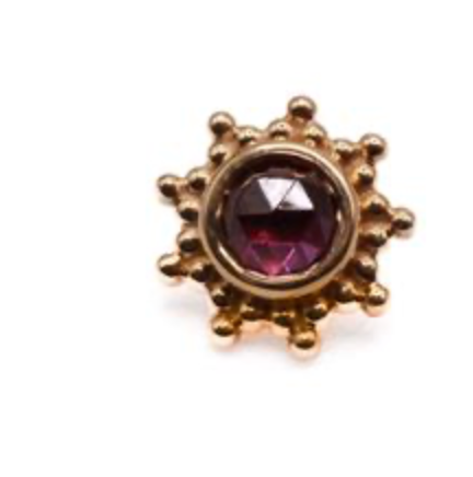 BVLA THURSDAY 6mm-14k Yellow Gold- RHODOLITE (16g)