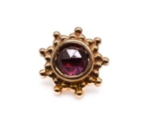 BVLA THURSDAY 6mm-14k Yellow Gold- RHODOLITE (16g)