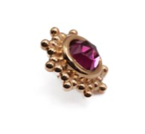 BVLA THURSDAY 6mm-14k Yellow Gold- RHODOLITE (16g)