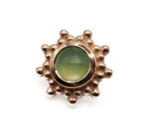 BVLA THURSDAY 6mm-14k Yellow Gold- CHRYSOPRASE (16g)