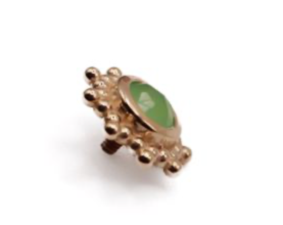 BVLA THURSDAY 6mm-14k Yellow Gold- CHRYSOPRASE (16g)