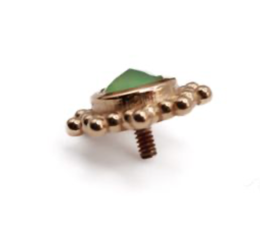 BVLA THURSDAY 6mm-14k Yellow Gold- CHRYSOPRASE (16g)