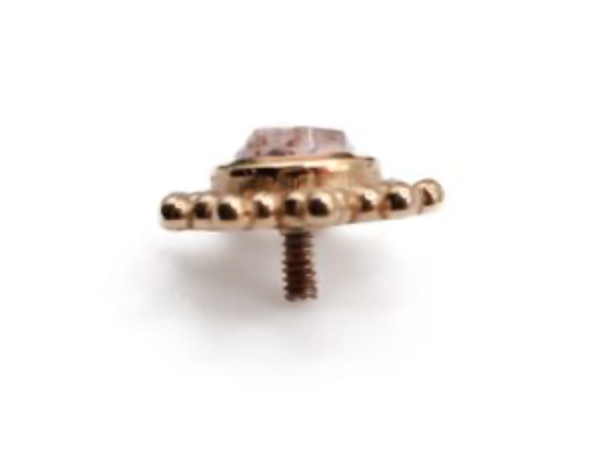 BVLA THURSDAY 6mm-14k Yellow Gold- faceted RAINBOW MOONSTONE (16g)