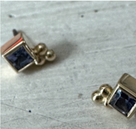 BVLA THEA 14k Yellow Gold TANZANITE Princess