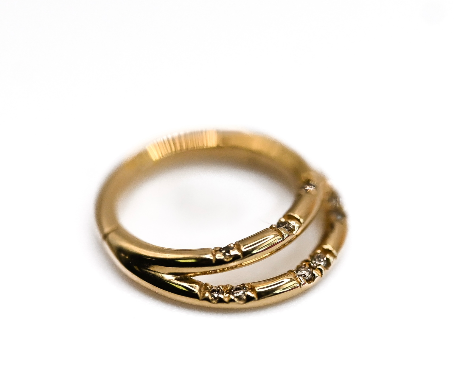 PUPIL HALL CRIMINALLY HUMBLE -14k Yellow Gold-HINGED RING