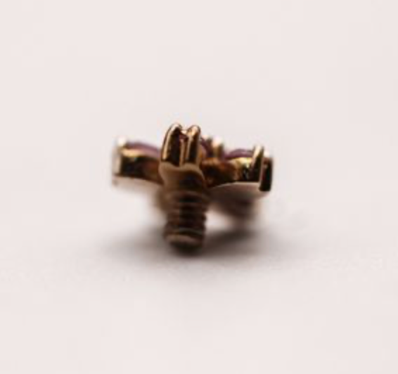 BVLA CHERRY BLOSSOM FLOWER- 14k Yellow Gold- PINK SAPPHIRE (14g)