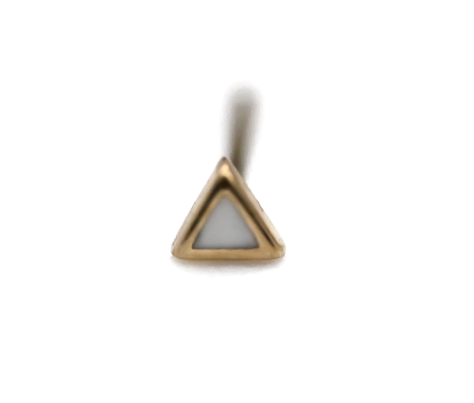 PUPIL HALL 14k Yellow Gold- ENAMEL TRIANGLE