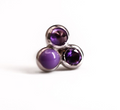 PUPIL HALL TRI ME -14k White Gold- ENAMEL MIX TRI BEAD