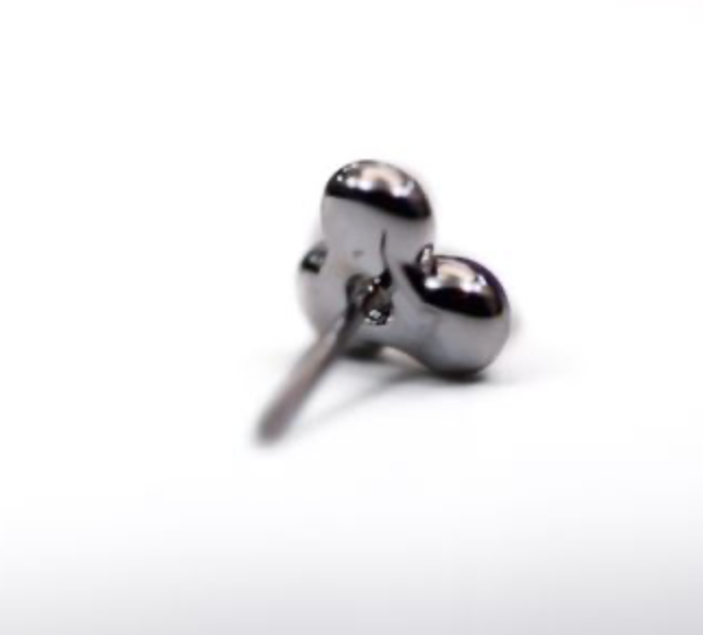 PUPIL HALL TRI ME -14k White Gold- ENAMEL MIX TRI BEAD