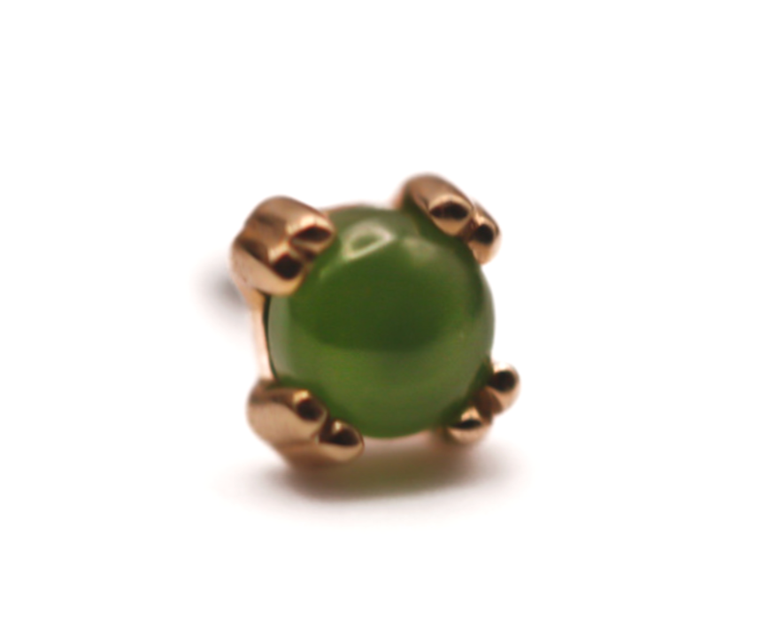 BVLA CAB PRONG -14k Yellow Gold- JADE