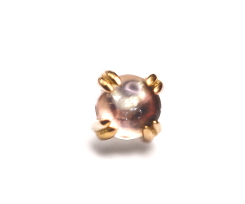 BVLA CAB PRONG -14k Yellow Gold- ROSE QUARTZ
