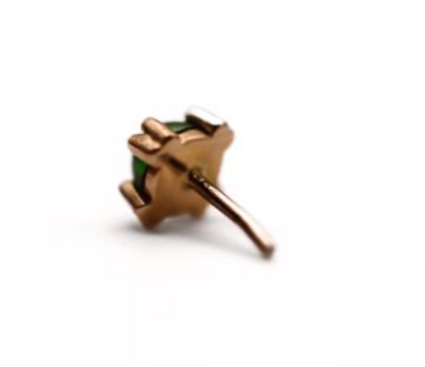 BVLA CAB PRONG -14k Yellow Gold- GREEN TOURMALINE