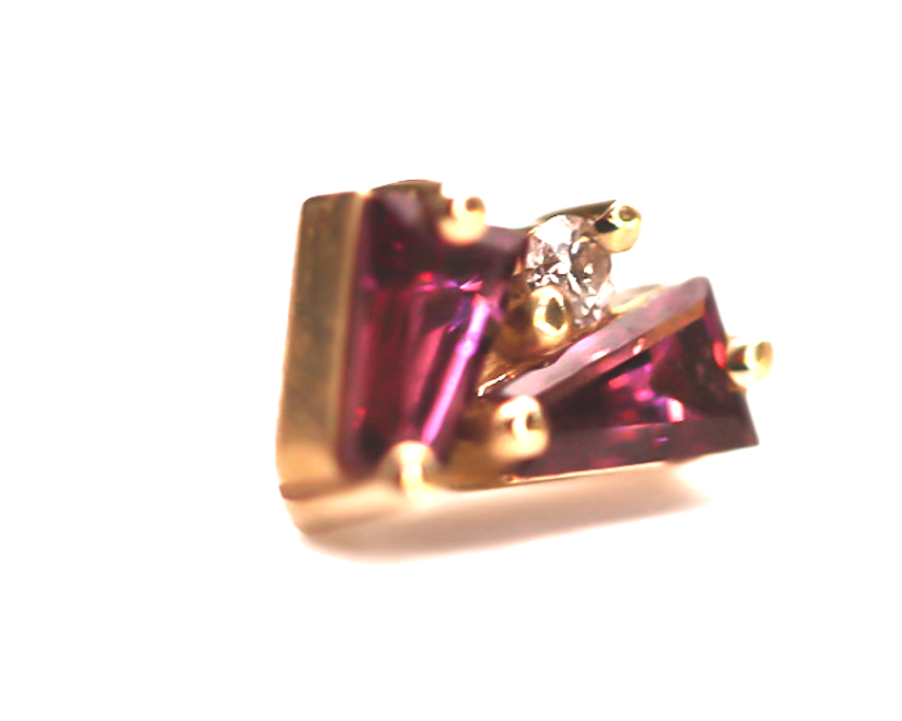 BVLA PILLAR 14k Yellow Gold- RHODOLITE