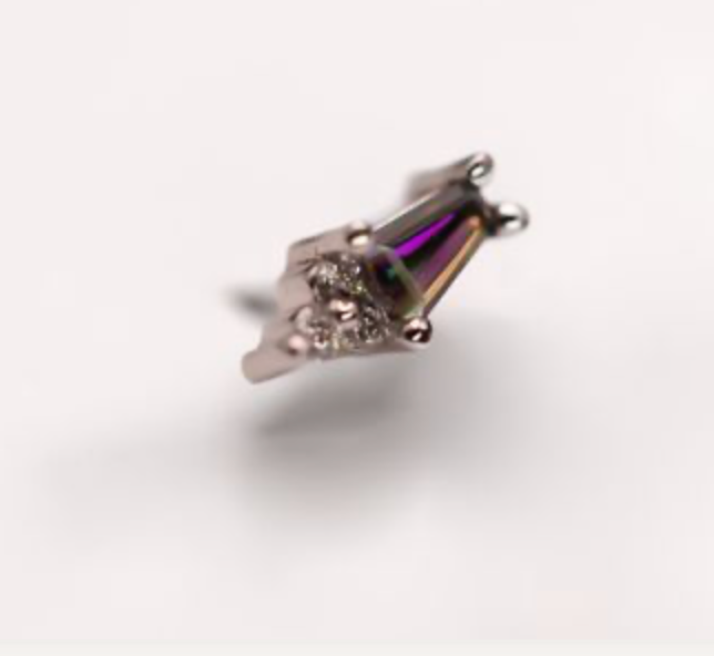 BVLA MIRRAN 14k White Gold- MYSTIC TOPAZ / DIAMOND