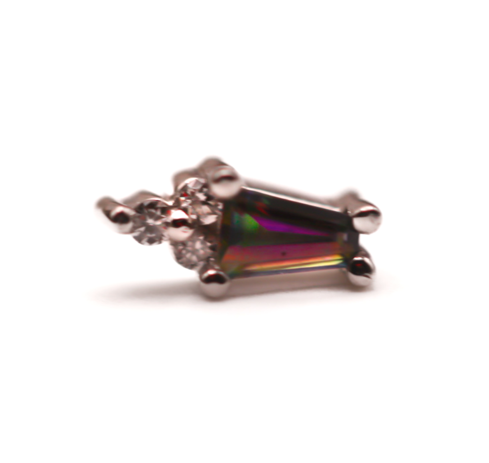 BVLA MIRRAN 14k White Gold- MYSTIC TOPAZ / DIAMOND
