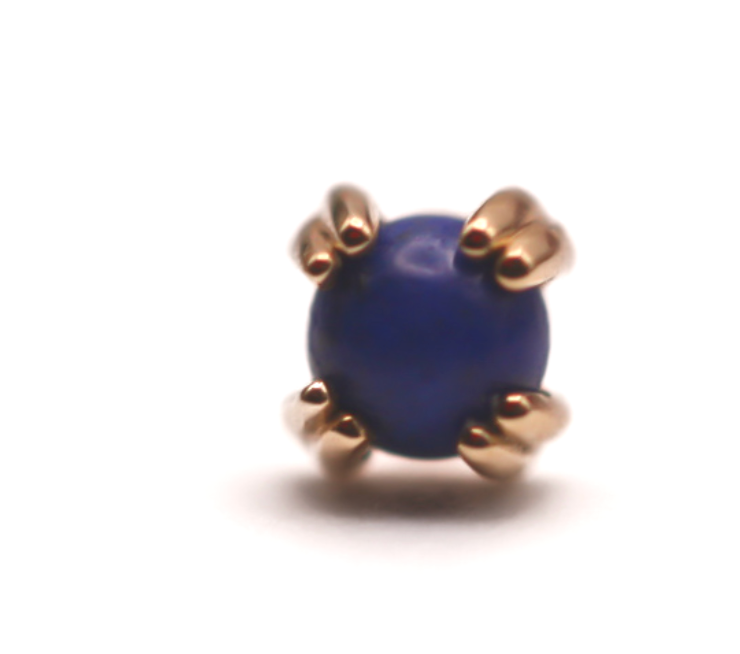 BVLA CAB PRONG -14k Yellow Gold- LAPIS LAZULI