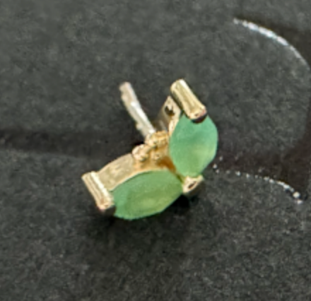 BVLA 14k Yellow Gold PETAL- CHRYSOPRASE