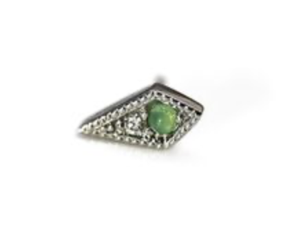 BVLA 14k White Gold KITE- CHRYSOPRASE