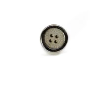 BVLA 14k White Gold BUTTON- 4mm