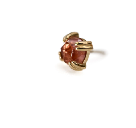 BVLA CAB PRONG -14k Yellow Gold- OREGON SUNSTONE