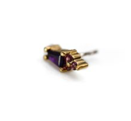 BVLA MIRRAN 14k Yellow Gold- RHODOLITE / AMETHYST