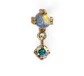 BVLA DUET- 14k Yellow Gold- WHITE OPAL / MERCURY MIST TOPAZ