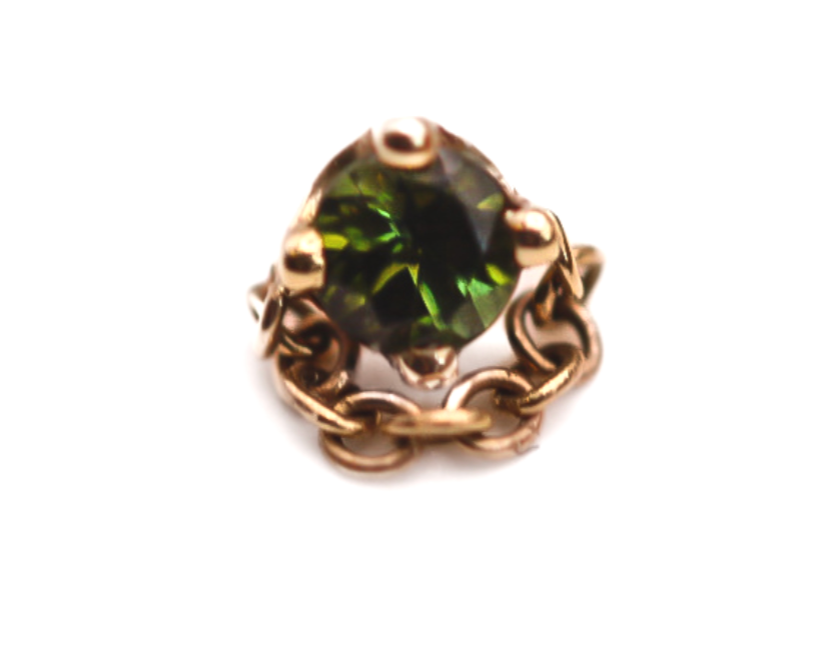 BVLA RIANNA PRONG -14k Yellow Gold- GREEN TOURMALINE