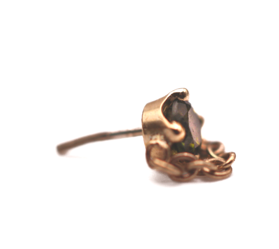 BVLA RIANNA PRONG -14k Yellow Gold- GREEN TOURMALINE