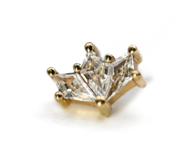 BVLA DAYDREAM KITE FAN- 14k Yellow Gold- White CZ (16g)