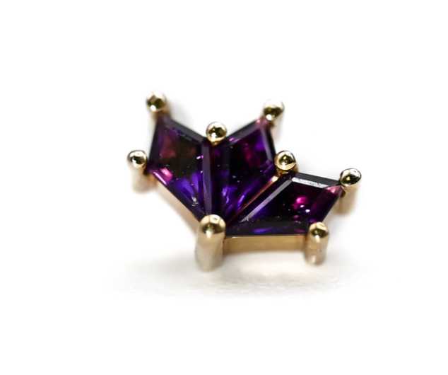 BVLA DAYDREAM KITE FAN- 14k Yellow Gold- AMETHYST (16g)